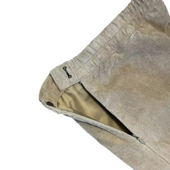 Jessica Holbrook QVC 100% Suede Leather Maxi Skirt Light Tan Plus Size 18W NWT - Picture 6 of 10